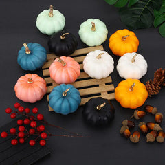 Autumn Trio Pumpkin Decor Set (Gold, Orange, White)