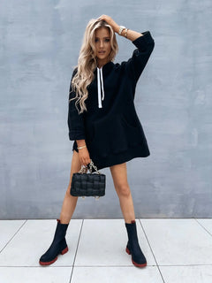 Women's Long Sleeve Pullover Hooded Sweatshirt