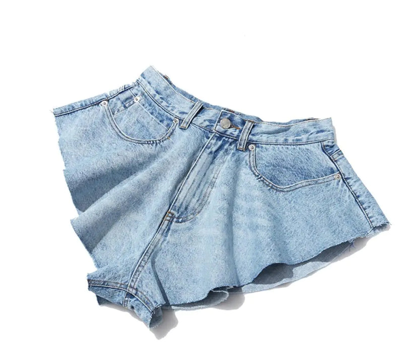 High Waist Loose Slim Denim Shorts for Women