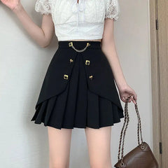 Versatile High Waist Slim A-Line Short Skirt for Women