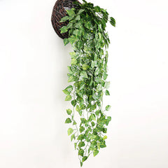 Fake Green Ivy and Decorative Hanging Flowers