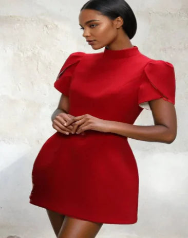Red Cut-Out Mini Dress (One Piece)