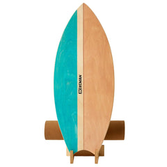 XCMAN Surf Balance Board Trainer with Roller Wooden Exercise Balancing Stability Trainer - Non Slip Surface for Adults |Balance Board SurfingSnowboardingSkateboardingHockeyYoga