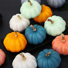 Autumn Trio Pumpkin Decor Set (Gold, Orange, White)