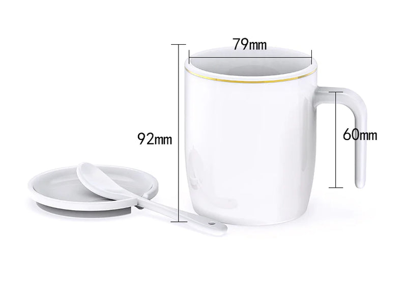 Luxury Wireless Charging Heated Coffee Mug with Gold Trim