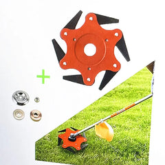 New Lawn Mower Blade with Six Leaves and Accessories