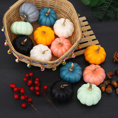 Autumn Trio Pumpkin Decor Set (Gold, Orange, White)