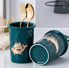 Wall-Mounted Chopstick Storage Rack for Kitchen