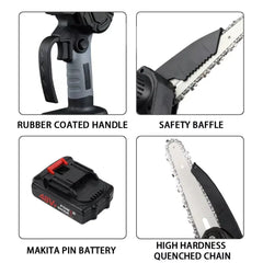 Cordless Mini Electric Chainsaw for Gardening and Woodwork