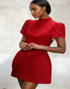 Red Cut-Out Mini Dress (One Piece)