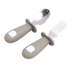 Cartoon Bear Silicone Spoon for Kids' Tableware