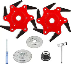 New Lawn Mower Blade with Six Leaves and Accessories