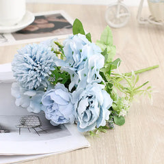Artificial Rose and Peony Bouquet for Home Decor