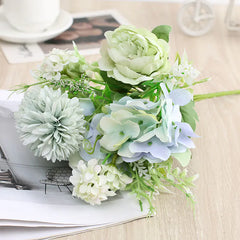 Artificial Rose and Peony Bouquet for Home Decor