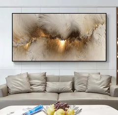 Abstract Orange Landscape Painting