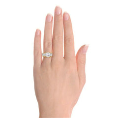 Two-Tone Gold Plated Engagement Ring for Women