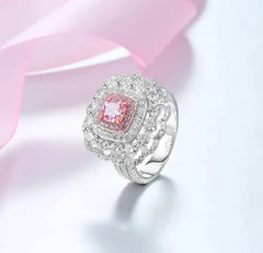 Two-Tone Zircon Diamond Ring