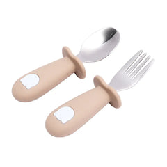 Cartoon Bear Silicone Spoon for Kids' Tableware