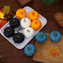 Autumn Trio Pumpkin Decor Set (Gold, Orange, White)