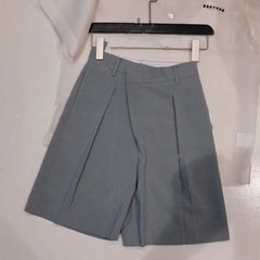 Diagonal Placket Bermuda Shorts Suit for Men