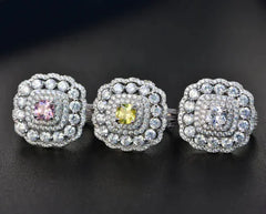 Two-Tone Zircon Diamond Ring