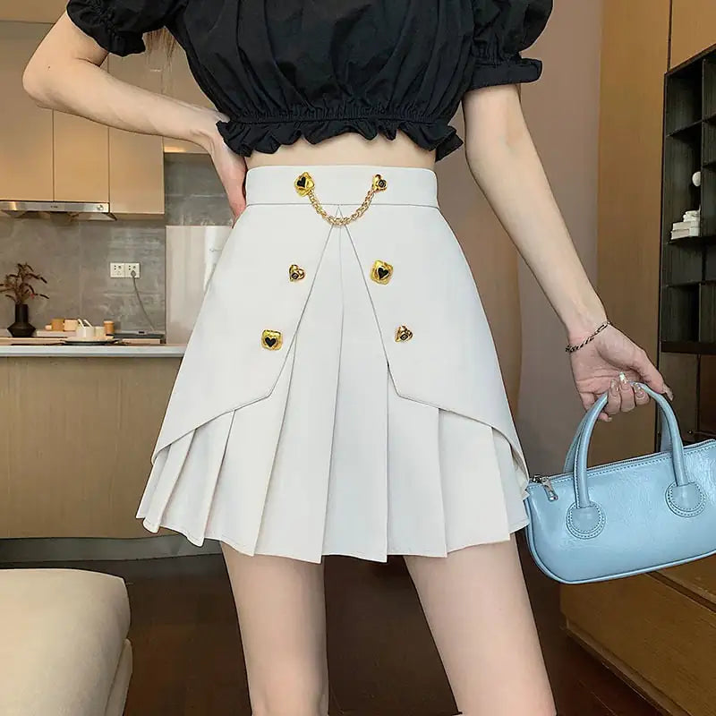 Versatile High Waist Slim A-Line Short Skirt for Women