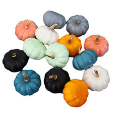 Autumn Trio Pumpkin Decor Set (Gold, Orange, White)