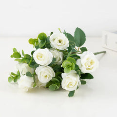 Artificial Rose and Peony Bouquet for Home Decor