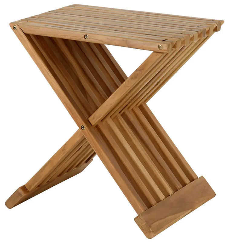 Rose Home Fashion Teak Wood Shower Stool 17