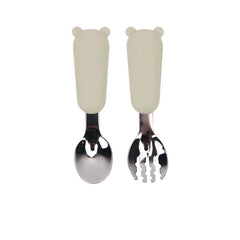 Cartoon Bear Silicone Spoon for Kids' Tableware