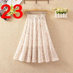 Summer Women's Lightweight Printed Chiffon Skirt