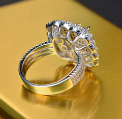 Two-Tone Zircon Diamond Ring