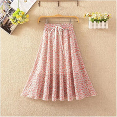 Summer Women's Lightweight Printed Chiffon Skirt