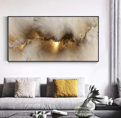 Abstract Orange Landscape Painting