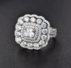 Two-Tone Zircon Diamond Ring